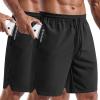 imageFREE SOLDIER 2 Pack Mens Athletic Running Shorts 9 Quick Dry Gym Basketball Shorts Lightweight Workout Shorts with PocketsBlackblack