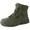 imageFREE SOLDIER Hiking Work Boots Womens Tactical Boots 6 Inches Lightweight Waterproof Military Boots Outdoors Desert BootsGreen