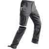 imageFREE SOLDIER Mens Hiking Convertible Pants Waterproof Quick Dry Zip Off Cargo Fishing PantsDark Gray