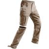 imageFREE SOLDIER Mens Hiking Convertible Pants Waterproof Quick Dry Zip Off Cargo Fishing PantsDark Khaki
