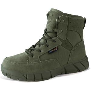 imageFREE SOLDIER Hiking Work Boots Womens Tactical Boots 6 Inches Lightweight Waterproof Military Boots Outdoors Desert BootsGreen