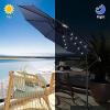 imageFREE SOLDIER 10FT Patio Offset Umbrella with 32 LED Lights Solar LED Cantilever Umbrella With Crank and Cross Base Outdoor Hanging Market Patio Umbrella for Garden Yard Deck PoolNavy