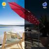 imageFREE SOLDIER 10FT Patio Offset Umbrella with 32 LED Lights Solar LED Cantilever Umbrella With Crank and Cross Base Outdoor Hanging Market Patio Umbrella for Garden Yard Deck PoolBurgundy