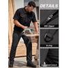 imageFREE SOLDIER Mens Cargo Pants Ripstop Stretch Work Pants 8 Pockets Lightweight Waterproof Hiking PantsBlack