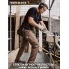 imageFREE SOLDIER Mens Cargo Pants Ripstop Stretch Work Pants 8 Pockets Lightweight Waterproof Hiking PantsBrown