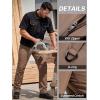 imageFREE SOLDIER Mens Cargo Pants Ripstop Stretch Work Pants 8 Pockets Lightweight Waterproof Hiking PantsBrown