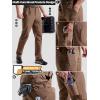 imageFREE SOLDIER Mens Cargo Pants Ripstop Stretch Work Pants 8 Pockets Lightweight Waterproof Hiking PantsBrown