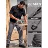 imageFREE SOLDIER Mens Cargo Pants Ripstop Stretch Work Pants 8 Pockets Lightweight Waterproof Hiking PantsGray