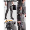 imageFREE SOLDIER Mens Cargo Pants Ripstop Stretch Work Pants 8 Pockets Lightweight Waterproof Hiking PantsGray