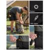 imageFREE SOLDIER Mens Cargo Shorts Durable Relaxed Fit Side Elastic Waist Work Utility Shorts with 8 PocketsBlack