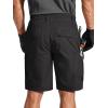imageFREE SOLDIER Mens Cargo Shorts Durable Relaxed Fit Side Elastic Waist Work Utility Shorts with 8 PocketsBlack