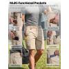 imageFREE SOLDIER Mens Cargo Shorts Durable Relaxed Fit Side Elastic Waist Work Utility Shorts with 8 PocketsKhaki