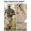 imageFREE SOLDIER Mens Cargo Shorts Durable Relaxed Fit Side Elastic Waist Work Utility Shorts with 8 PocketsKhaki