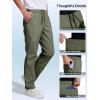imageFREE SOLDIER Mens Elastic Waist Lightweight Water Resistant QuickDry Hiking Outdoor Casual Sweatpants PantsArmy Green