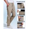 imageFREE SOLDIER Mens Elastic Waist Lightweight Water Resistant QuickDry Hiking Outdoor Casual Sweatpants PantsKhaki