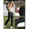 imageFREE SOLDIER Mens Golf Pants Classic Fit Stretch Quick Dry Pants 5 Pockets WaterResistant Casual TrousersBlack