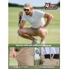 imageFREE SOLDIER Mens Golf Shorts Lightweight Stretch Quick Dry Casual Dress Shorts for Work and Travel with 5 PocketsKhaki