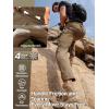 imageFREE SOLDIER Mens Hiking Pants Lightweight Work Cargo Tactical Stretch Nylon Waterproof Quick Dry Travel Fishing Outdoor MultiPockets PantsDark Brown