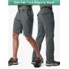 imageFREE SOLDIER Mens Outdoor Convertible Hiking Pants with Belt Lightweight Quick Dry Tactical Cargo Pants Nylon Spandex Dark Gray 38W x 30L new