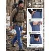 imageFREE SOLDIER Mens Outdoor Softshell Fleece Lined Cargo Pants Snow Ski Hiking Pants with BeltBlue