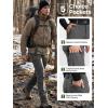 imageFREE SOLDIER Mens Outdoor Softshell Fleece Lined Cargo Pants Snow Ski Hiking Pants with BeltChocolate Gray