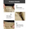 imageFREE SOLDIER Mens Outdoor Softshell Fleece Lined Cargo Pants Snow Ski Hiking Pants with BeltKhaki