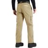 imageFREE SOLDIER Mens Outdoor Softshell Fleece Lined Cargo Pants Snow Ski Hiking Pants with BeltKhaki