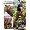 imageFREE SOLDIER Mens Waterproof Hiking Pants Lightweight Stretch Cargo Casual Pants with 5 PocketsBrown