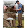 imageFREE SOLDIER Mens Waterproof Hiking Pants Lightweight Stretch Cargo Casual Pants with 5 PocketsBrown
