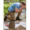 imageFREE SOLDIER Mens Waterproof Hiking Pants Lightweight Stretch Cargo Casual Pants with 5 PocketsBrown