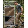 imageFREE SOLDIER Mens Waterproof Hiking Pants Lightweight Stretch Cargo Casual Pants with 5 PocketsBrown