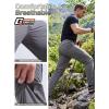 imageFREE SOLDIER Mens Waterproof Hiking Pants Lightweight Stretch Cargo Casual Pants with 5 PocketsGray