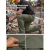 imageFREE SOLDIER Stretchy Mens Work Pants Waterproof Cargo Relaxed Fit Utility Pants Olive 34W