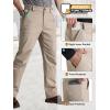 imageFREE SOLDIER Stretchy Mens Work Pants Waterproof Cargo Relaxed Fit Utility PantsKhaki