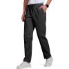 imageFREE SOLDIER Mens Elastic Waist Lightweight Water Resistant QuickDry Hiking Outdoor Casual Sweatpants PantsBlack