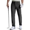 imageFREE SOLDIER Mens Golf Pants Classic Fit Stretch Quick Dry Pants 5 Pockets WaterResistant Casual TrousersBlack