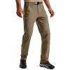 imageFREE SOLDIER Mens Hiking Pants Lightweight Work Cargo Tactical Stretch Nylon Waterproof Quick Dry Travel Fishing Outdoor MultiPockets PantsDark Brown