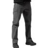 imageFREE SOLDIER Mens Outdoor Softshell Fleece Lined Cargo Pants Snow Ski Hiking Pants with BeltChocolate Gray