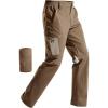 imageFREE SOLDIER Mens Waterproof Hiking Pants Lightweight Stretch Cargo Casual Pants with 5 PocketsBrown