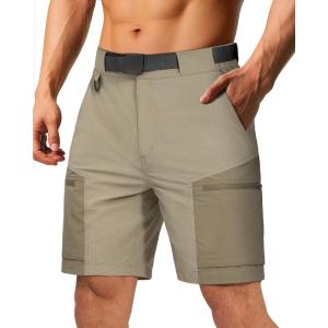 imageFREE SOLDIER Mens Cargo Hiking Shorts Lightweight Quick Dry Nylon Shorts with Belt for Tactical WorkMixmud
