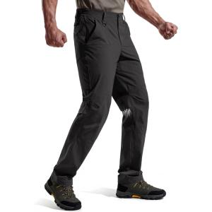 imageFREE SOLDIER Mens Cargo Pants Ripstop Stretch Work Pants 8 Pockets Lightweight Waterproof Hiking PantsBlack