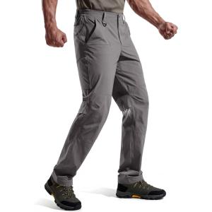 imageFREE SOLDIER Mens Cargo Pants Ripstop Stretch Work Pants 8 Pockets Lightweight Waterproof Hiking PantsGray