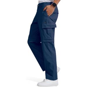 imageFREE SOLDIER Mens Hiking Pants Convertible Waterproof Lightweight Quick Dry Zip Off Cargo PantsNavy