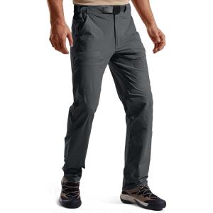 imageFREE SOLDIER Mens Hiking Pants Lightweight Work Cargo Tactical Stretch Nylon Waterproof Quick Dry Travel Fishing Outdoor MultiPockets PantsDark Grey