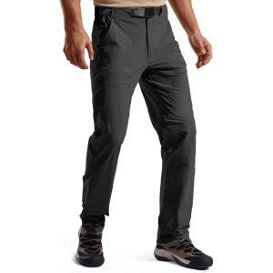 imageFREE SOLDIER Mens Hiking Pants Lightweight Work Cargo Tactical Stretch Nylon Waterproof Quick Dry Travel Fishing Outdoor MultiPockets PantsDeep Black