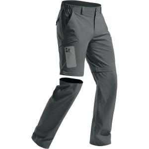 imageFREE SOLDIER Mens Outdoor Convertible Hiking Pants with Belt Lightweight Quick Dry Tactical Cargo Pants Nylon Spandex Dark Gray 38W x 30L new