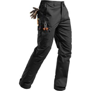 imageFREE SOLDIER Mens Work Cargo Pants Stretch Water Resistant Ripstop Tactical Outdoor Hiking PantsBlack