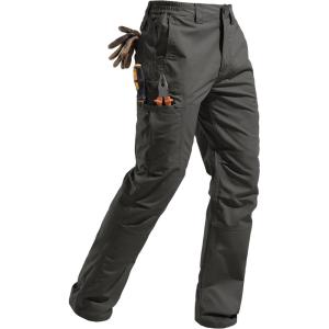imageFREE SOLDIER Mens Work Cargo Pants Stretch Water Resistant Ripstop Tactical Outdoor Hiking PantsGray