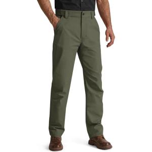 imageFREE SOLDIER Stretchy Mens Work Pants Waterproof Cargo Relaxed Fit Utility PantsOlive