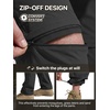 image:imageFREE SOLDIER Mens Outdoor Convertible Hiking Pants Lightweight Quick Dry Zip Off Fishing Pants with Belt Black 40W